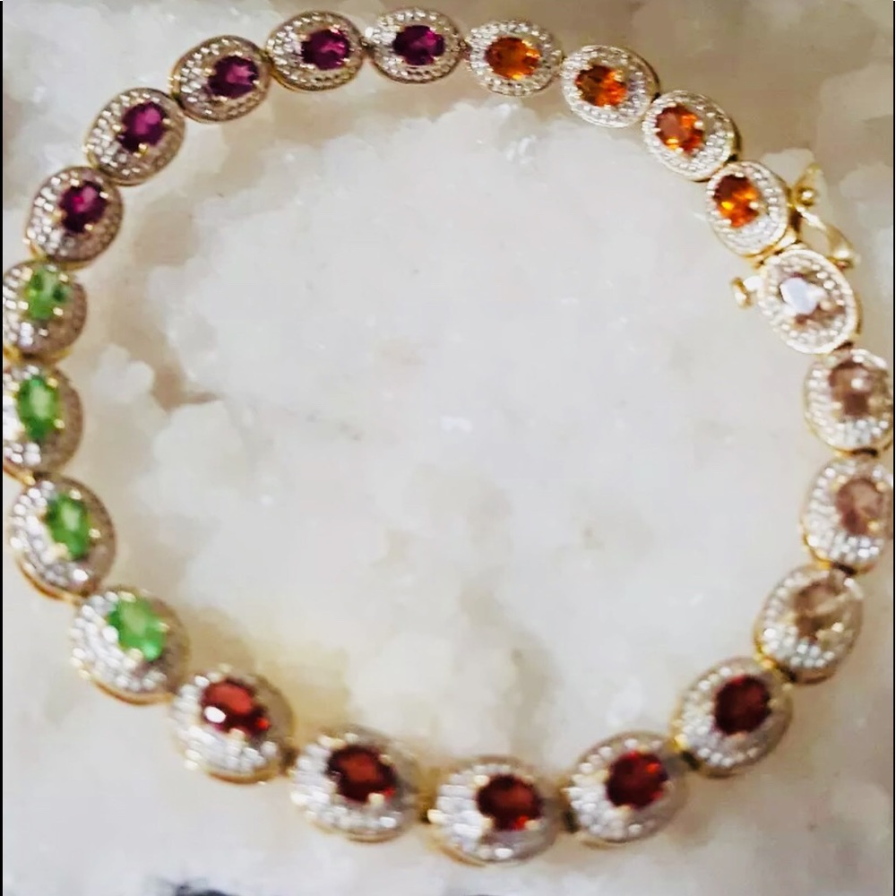 ✨Estate✨14k yellow and white gold tennis bracelet